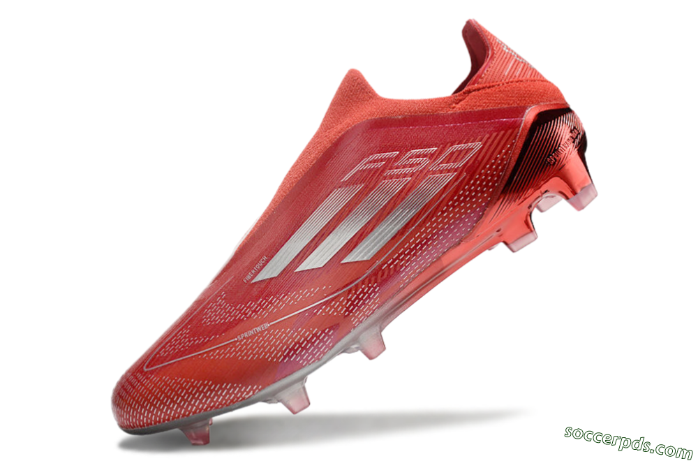 Adidas F50 Elite Laceless FG Low-Tops Football Boots - Red/Silver 5
