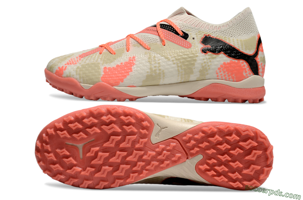 Puma Future Ultimate TF Low-Tops Football Shoes - Beige/Red/Black 0