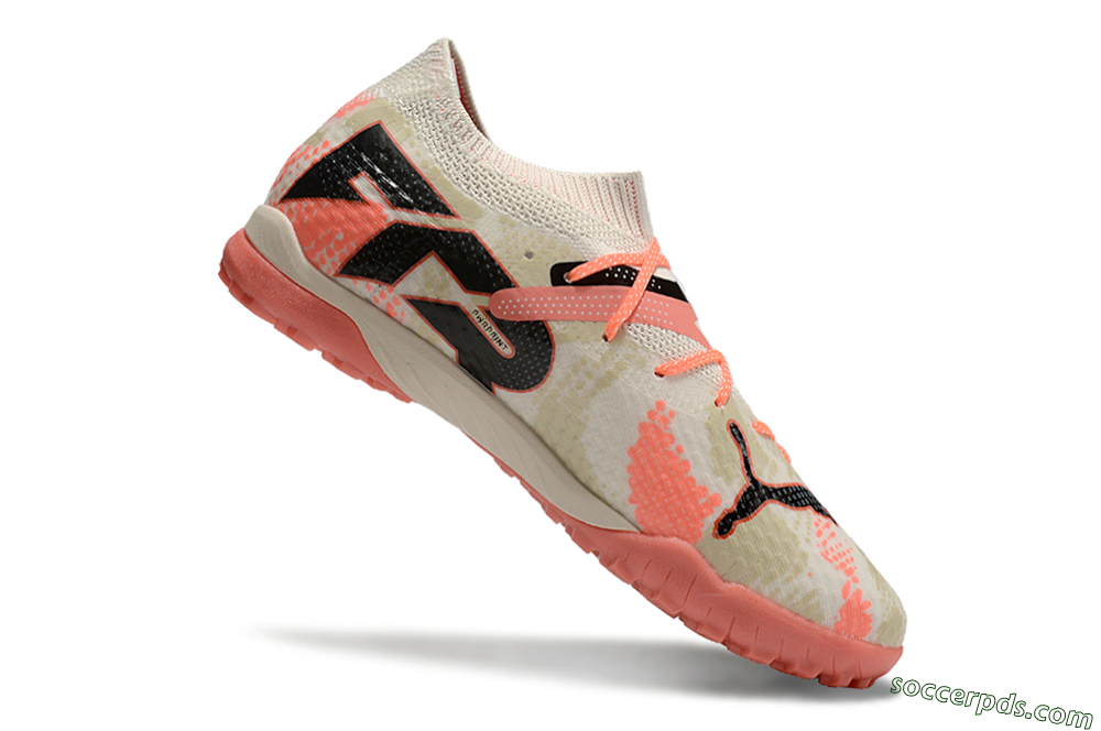 Puma Future Ultimate TF Low-Tops Football Shoes - Beige/Red/Black 4