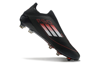 Adidas F50 Elite Laceless FG Low-Tops Football Boots - Black/White/Red