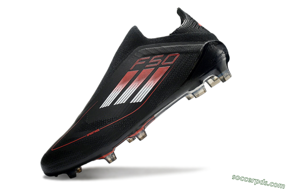 Adidas F50 Elite Laceless FG Low-Tops Football Boots - Black/White/Red 5