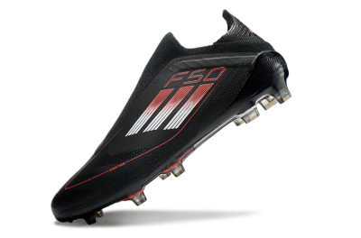 Adidas F50 Elite Laceless FG Low-Tops Football Boots - Black/White/Red