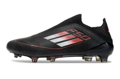 Adidas F50 Elite Laceless FG Low-Tops Football Boots - Black/White/Red