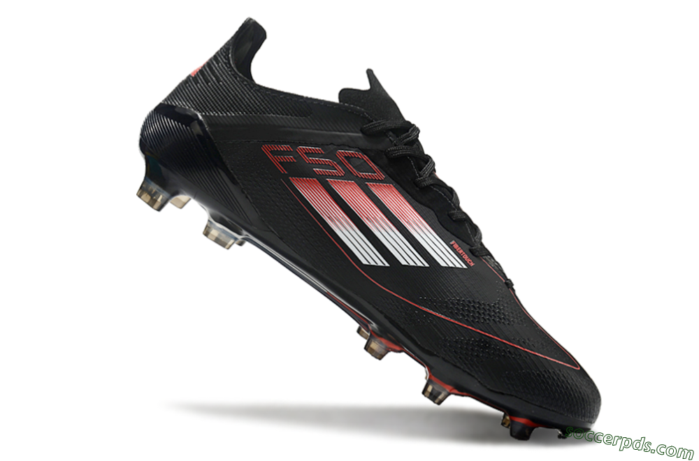 Adidas F50 Eltie FG Low-Tops Football Boots - Black/White/Red 4