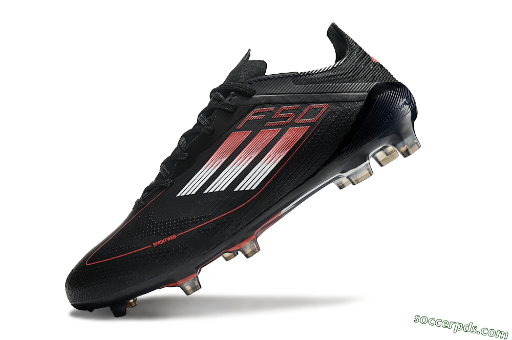 Adidas F50 Eltie FG Low-Tops Football Boots - Black/White/Red 5