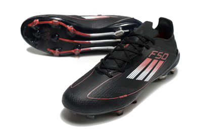 Adidas F50 Eltie FG Low-Tops Football Boots - Black/White/Red