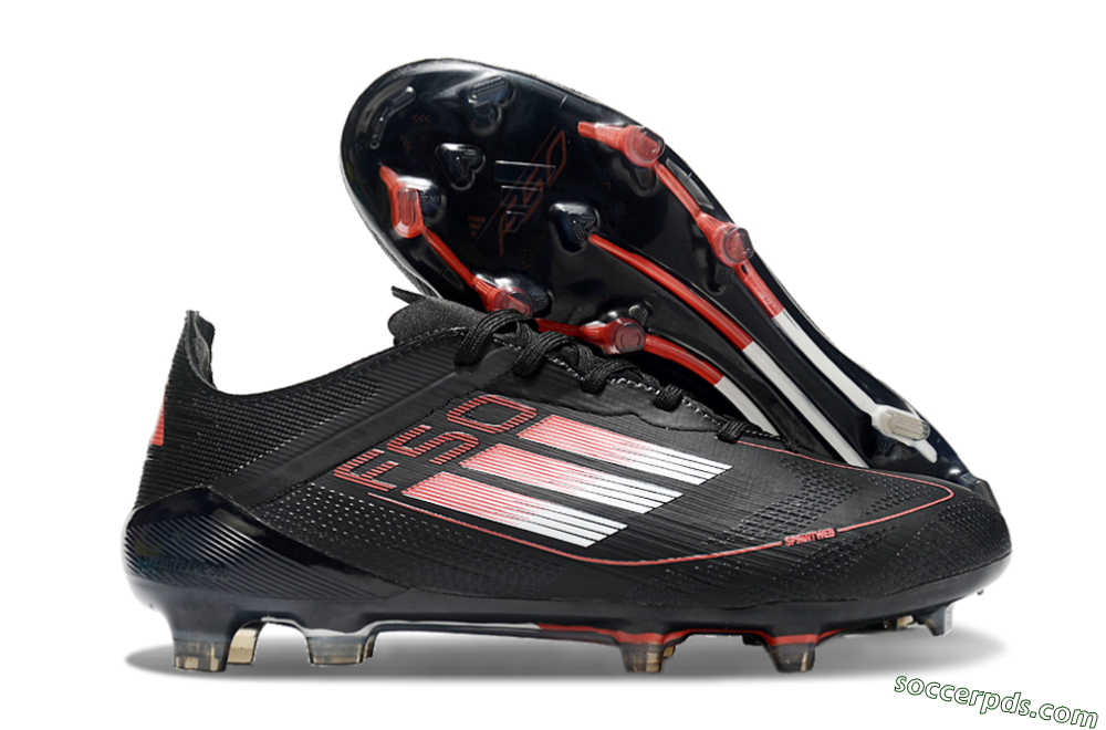 Adidas F50 Eltie FG Low-Tops Football Boots - Black/White/Red 1