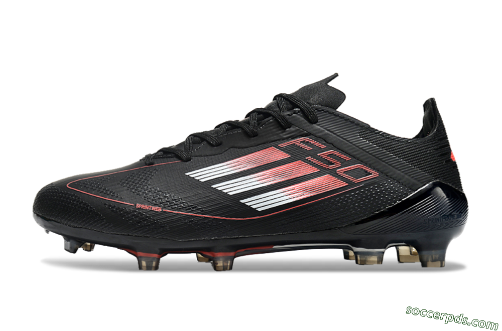 Adidas F50 Eltie FG Low-Tops Football Boots - Black/White/Red 2