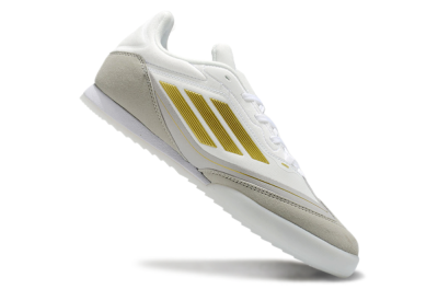 Messi Adizero F50 Freestyle IC Low-Tops Football Shoes - White/Grey/Gold