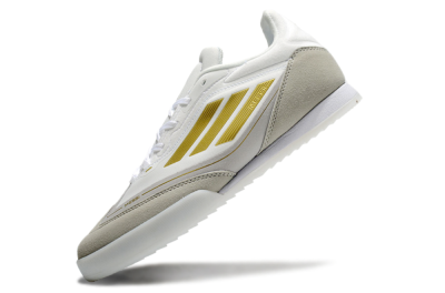 Messi Adizero F50 Freestyle IC Low-Tops Football Shoes - White/Grey/Gold