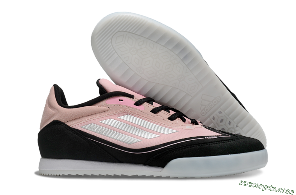 Messi Adizero F50 Freestyle IC Low-Tops Football Shoes - Pink/Silver/Black 1