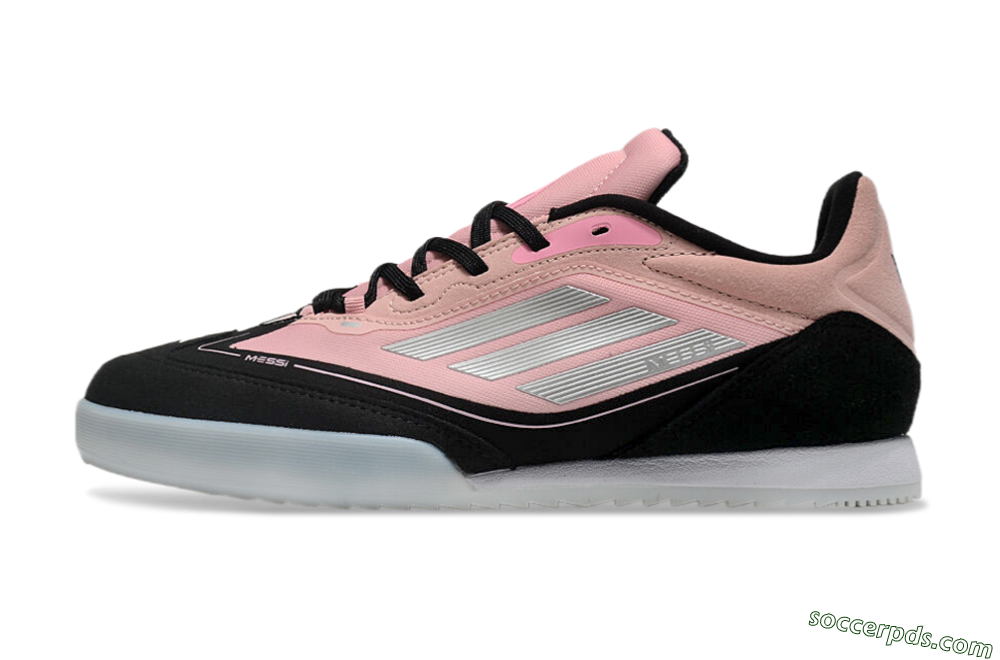 Messi Adizero F50 Freestyle IC Low-Tops Football Shoes - Pink/Silver/Black 2