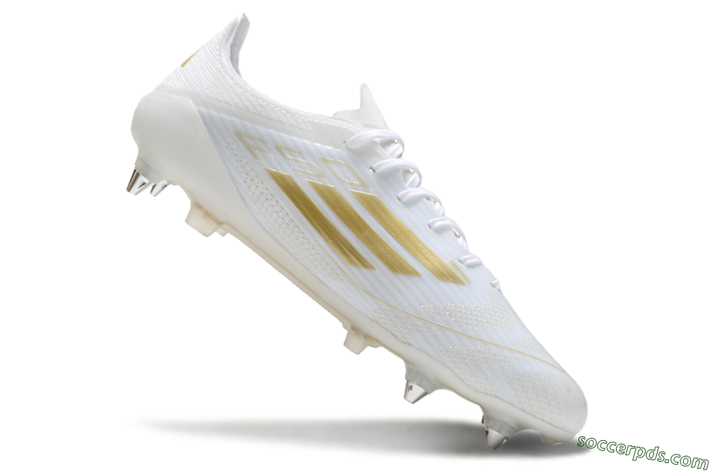Adidas F50 Elite SG Low-Tops Football Boots - White/Gold/Silver 4