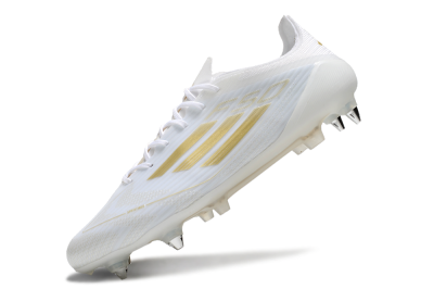 Adidas F50 Elite SG Low-Tops Football Boots - White/Gold/Silver