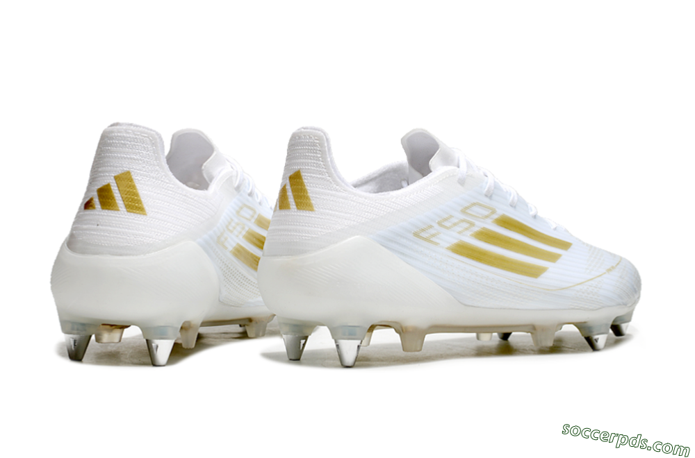 Adidas F50 Elite SG Low-Tops Football Boots - White/Gold/Silver 6