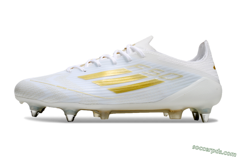 Adidas F50 Elite SG Low-Tops Football Boots - White/Gold/Silver 2