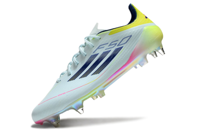 Adidas F50 Elite SG Low-Tops Football Boots - Jade/Yellow/Pink/Gold