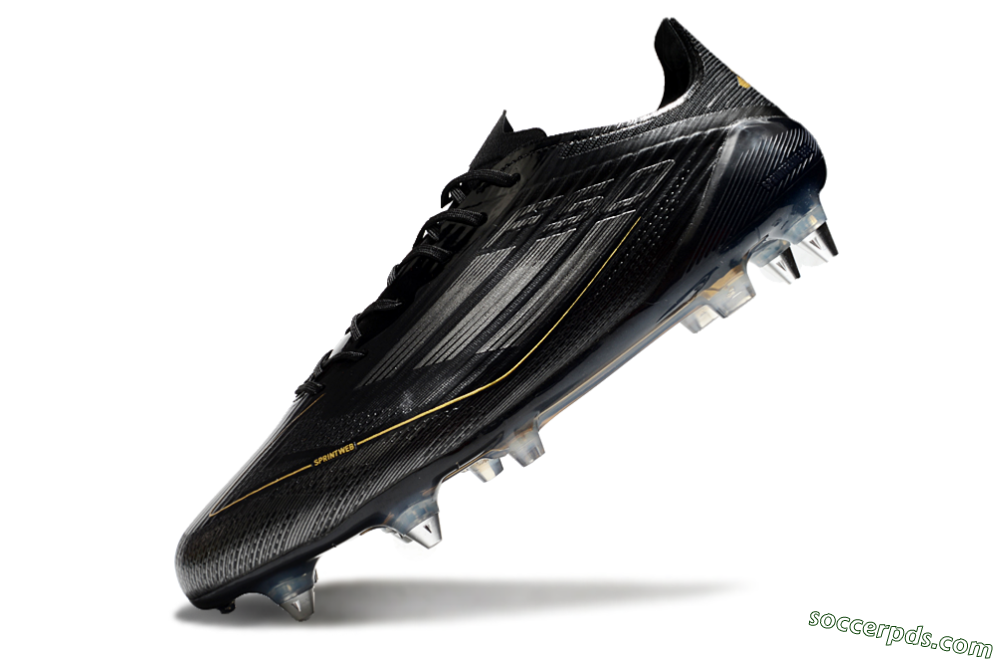 Adidas F50 Elite SG Low-Tops Football Boots - Black/Gold/Silver 5