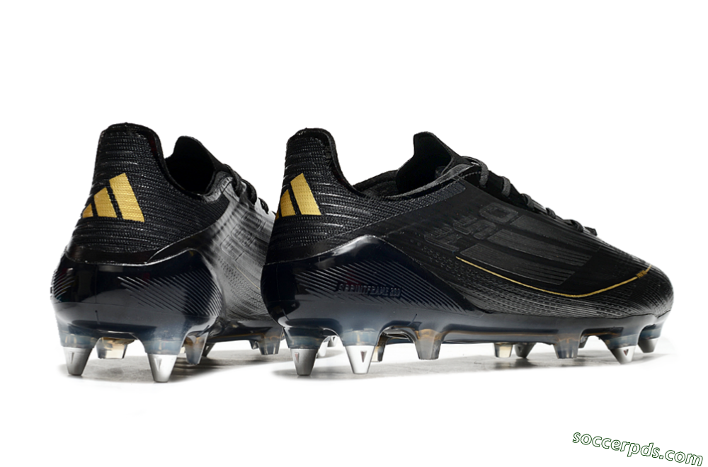 Adidas F50 Elite SG Low-Tops Football Boots - Black/Gold/Silver 6