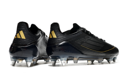 Adidas F50 Elite SG Low-Tops Football Boots - Black/Gold/Silver