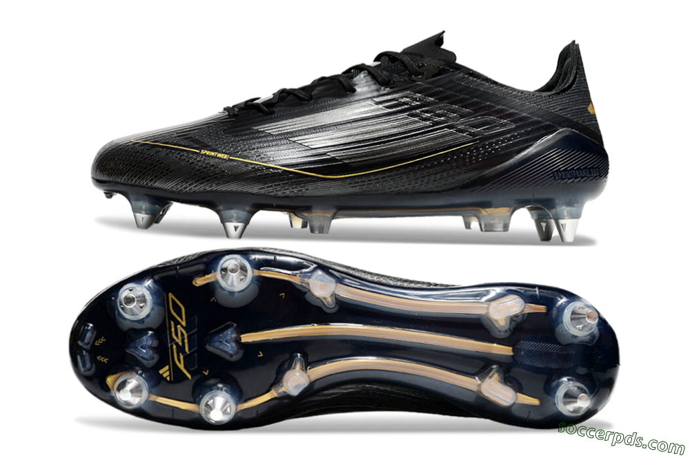 Adidas F50 Elite SG Low-Tops Football Boots - Black/Gold/Silver 0