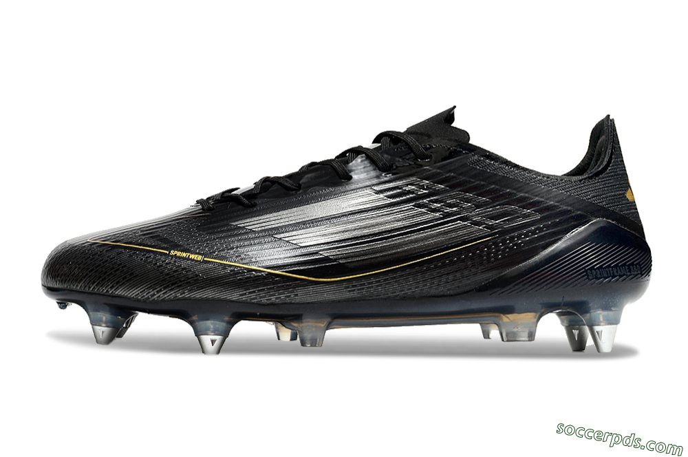 Adidas F50 Elite SG Low-Tops Football Boots - Black/Gold/Silver 2