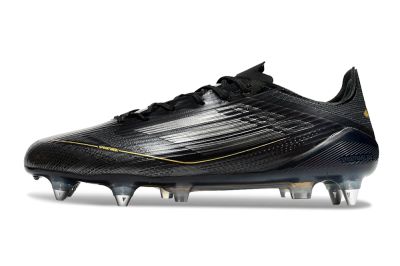 Adidas F50 Elite SG Low-Tops Football Boots - Black/Gold/Silver