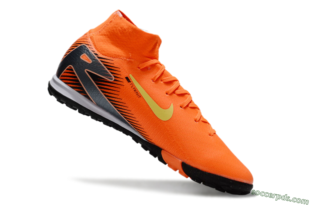 Nike Air Zoom Mercurial Superfly 10 Elite TF High-Tops Football Shoes - Red/Yellow/Black 4