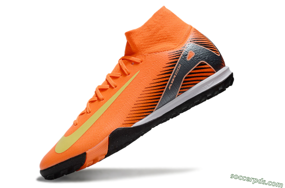 Nike Air Zoom Mercurial Superfly 10 Elite TF High-Tops Football Shoes - Red/Yellow/Black 5