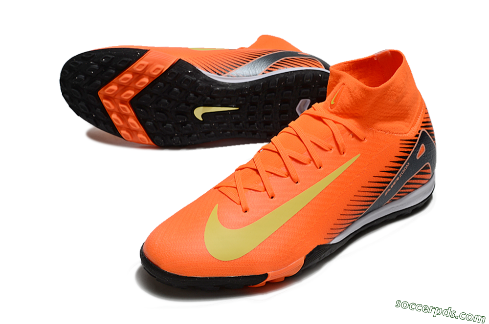 Nike Air Zoom Mercurial Superfly 10 Elite TF High-Tops Football Shoes - Red/Yellow/Black 3