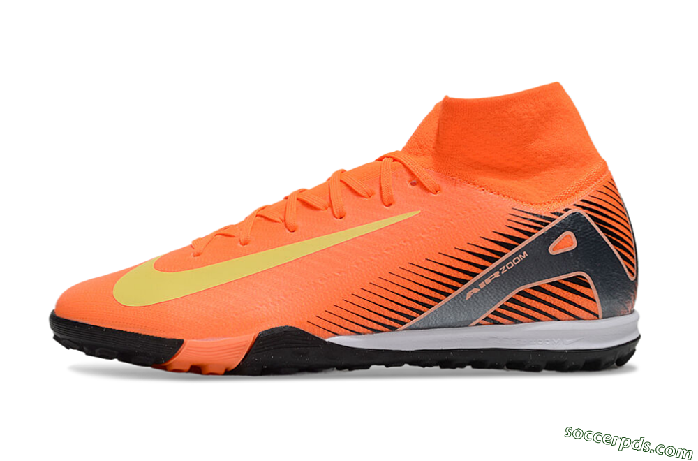 Nike Air Zoom Mercurial Superfly 10 Elite TF High-Tops Football Shoes - Red/Yellow/Black 2