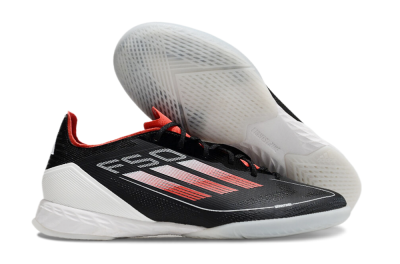 Adidas F50 Pro IC Low-Tops Football Shoes - Black/Red/White