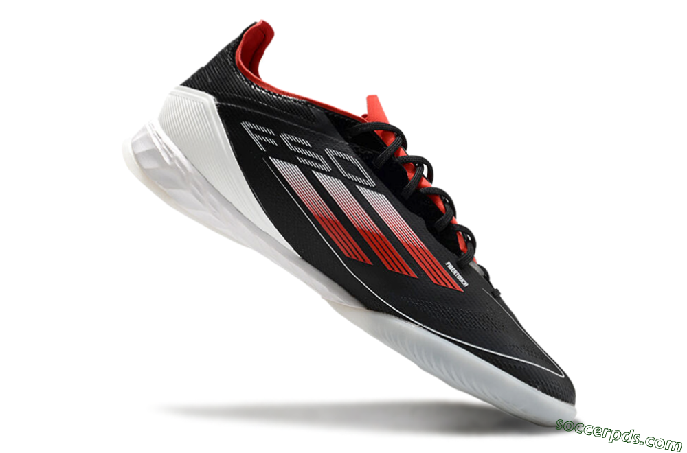 Adidas F50 Pro IC Low-Tops Football Shoes - Black/Red/White 4