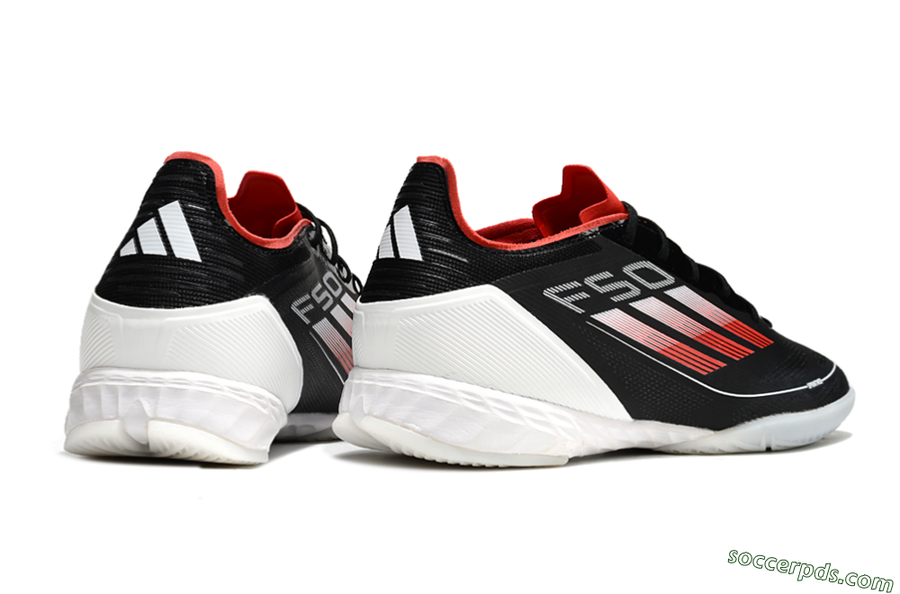 Adidas F50 Pro IC Low-Tops Football Shoes - Black/Red/White 6