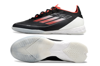 Adidas F50 Pro IC Low-Tops Football Shoes - Black/Red/White