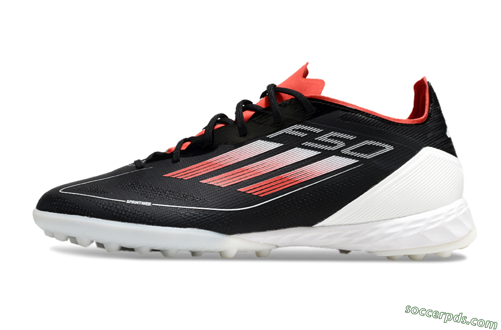 Adidas F50 Pro TF Low-Tops Football Shoes - Black/Red/White 2