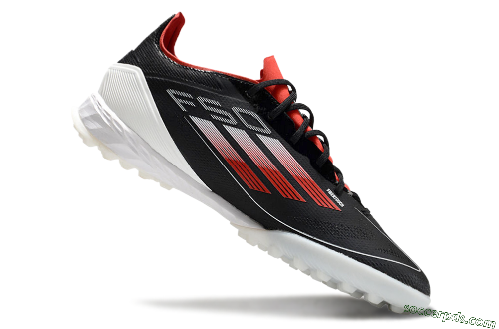 Adidas F50 Pro TF Low-Tops Football Shoes - Black/Red/White 4