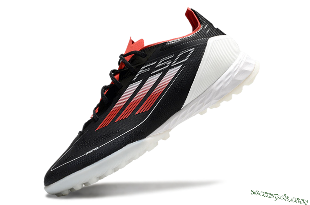 Adidas F50 Pro TF Low-Tops Football Shoes - Black/Red/White 5