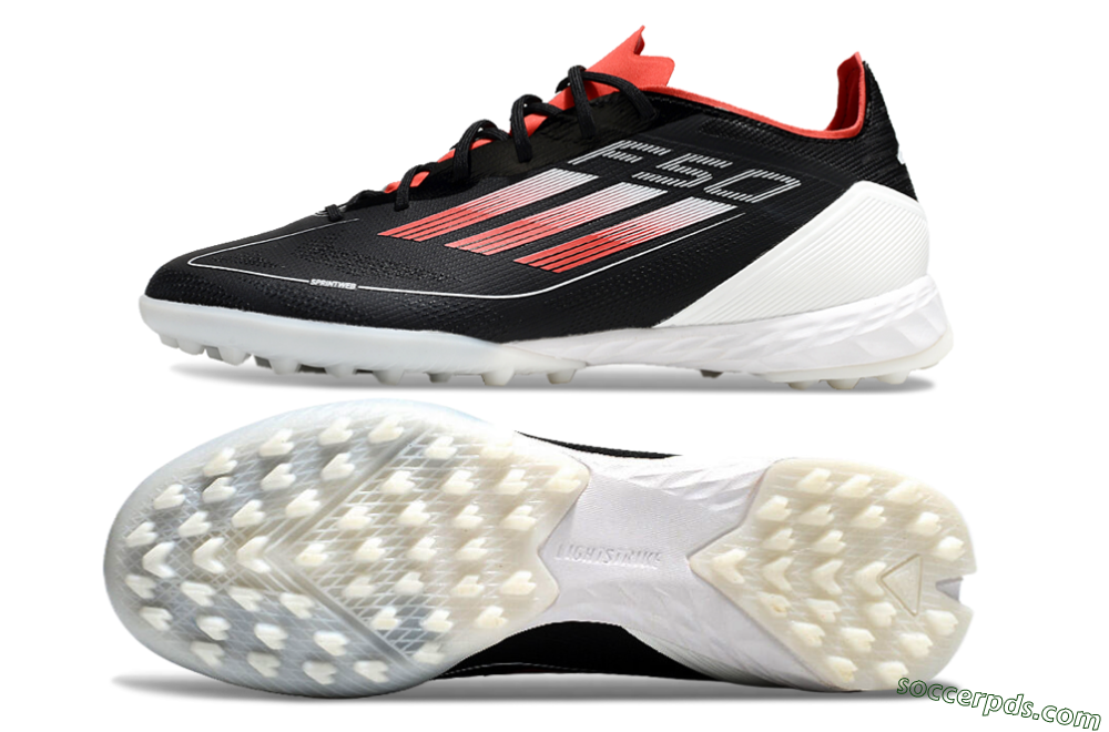 Adidas F50 Pro TF Low-Tops Football Shoes - Black/Red/White 0