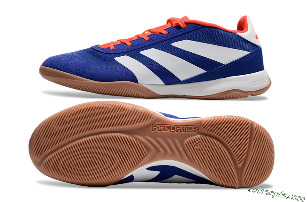Adidas Predator 24 Elite IC Low-Tops Football Shoes - Blue/White/Brown 0