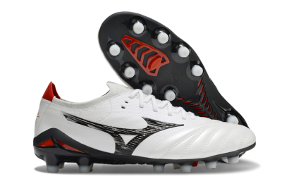 Mizuno Morelia Neo 4 FG Low-Tops Football Boots - White/Black/Red