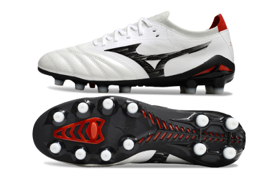 Mizuno Morelia Neo 4 FG Low-Tops Football Boots - White/Black/Red