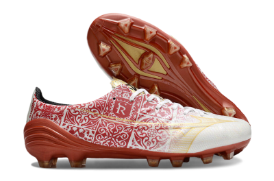 Mizuno Morelia Neo FG Low-Tops Football Boots - White/Red/Gold