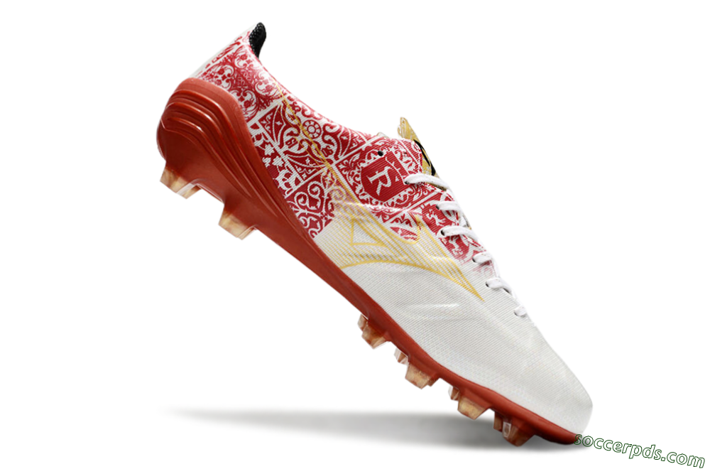 Mizuno Morelia Neo FG Low-Tops Football Boots - White/Red/Gold 4