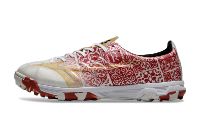 Mizuno Morelia Neo TF Low-Tops Football Shoes - White/Red/Gold