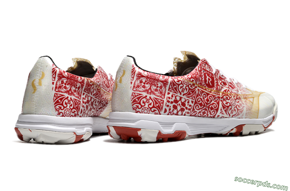 Mizuno Morelia Neo TF Low-Tops Football Shoes - White/Red/Gold 6