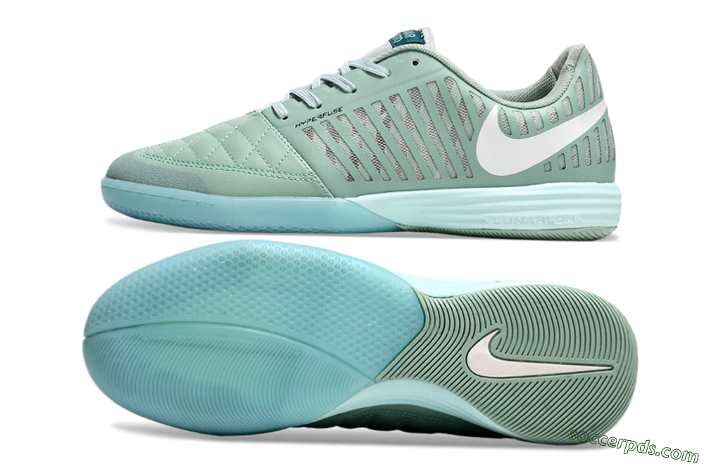 Nike Lunar Gato 2 IC Low-Tops Football Shoes - Jade/White 0