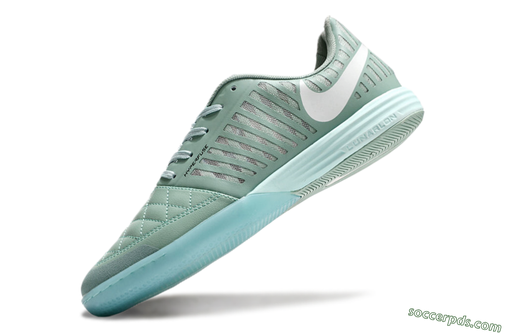 Nike Lunar Gato 2 IC Low-Tops Football Shoes - Jade/White 5