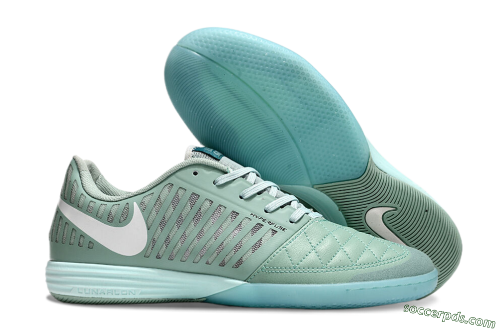 Nike Lunar Gato 2 IC Low-Tops Football Shoes - Jade/White 1