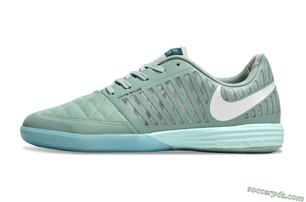 Nike Lunar Gato 2 IC Low-Tops Football Shoes - Jade/White 2